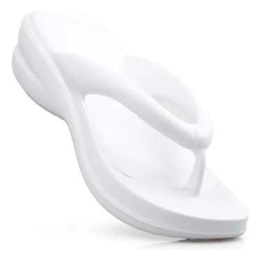 Imagem de Chinelo Ortopédico Dedo Nuvem Tratorado Calcanhar P/Esporão (Branco, BR, Adulto, Faixa Numérico, 33, 34)