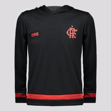 Imagem de Blusa Flamengo Tron Manga Longa Infantil Preta-Unissex