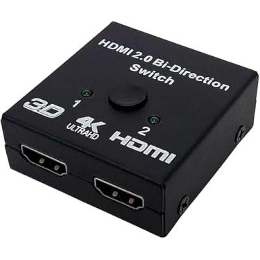 Imagem de Chaveador HDMI Bidirecional 2x1 / 1x2 Manual | Switch Seletor HDMI 4K para TV, Monitor e Projetor