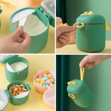 Imagem de Pote Dosador de Leite em Pó Infantil com Colher Medidora - Tamanho G (ROSA)