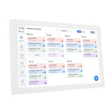 Imagem de SPYMINNPOO Calendário Digital, Gráfico de Tarefas do Planejador de Refeições de 10 Polegadas Tela de Toque Inteligente Calendário Eletrônico Inteligente Função de Porta-retratos Digital