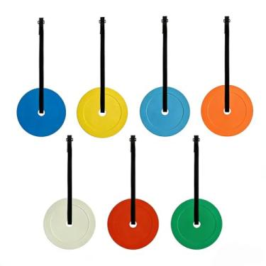 Imagem de Conjunto de 4 alvos profissionais de futebol - Equipamento de treinamento de tiro ajustável para treino de agilidade de futebol (branco, azul, vermelho, verde)