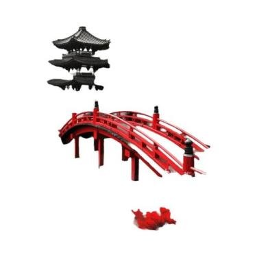 Imagem de Pintura Em Tela De Guerreiro Samurai Da Lua Vermelha, Paisagem Japones