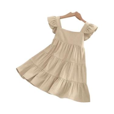 Imagem de Vestido De Princesa Sem Mangas Com Ruffles Para Bebê Menina Verão 2023