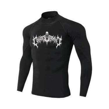 Imagem de Camisa De Compressão Masculina Y2K Com Gola Alta, Secagem Rápida, Para