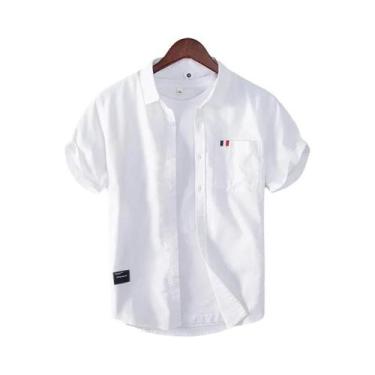 Imagem de Camisa Social Masculina Slim Fit 100% Algodão Respirável Estilo Britân