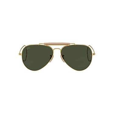Imagem de Óculos de Sol Ray-Ban Outdoorsman I 0RB3030 W3402 Tam 58 / Ouro - Lentes Verde