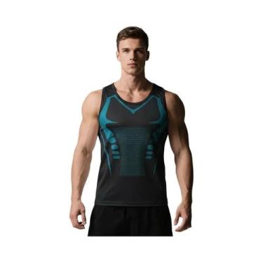 Imagem de Colete De Compressão Esportivo Masculino, Modelador De Corpo, Camiseta