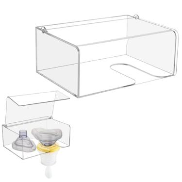 Imagem de Beautyflier Suporte de parede para dispositivo de resgate de asfixia LifeVac, caixa de prateleira de acrílico durável para dispositivo de sucção de vias aéreas, comporta 1 dispositivo + 1 máscara