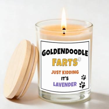 Imagem de Vela de presente Goldendoodle – Vela de soja perfumada de lavanda engraçada para amantes de cães, mães e mulheres – Vela de aromaterapia para alívio do estresse