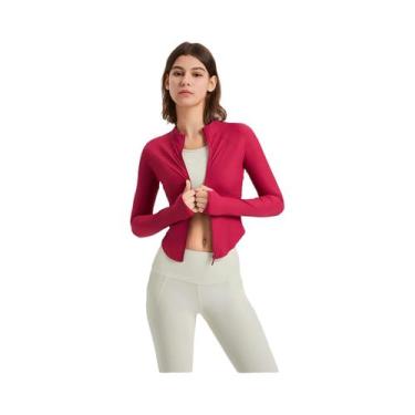 Imagem de Jaquetas Esportivas Femininas Slim Fit De Manga Longa Com Zíper Para Y
