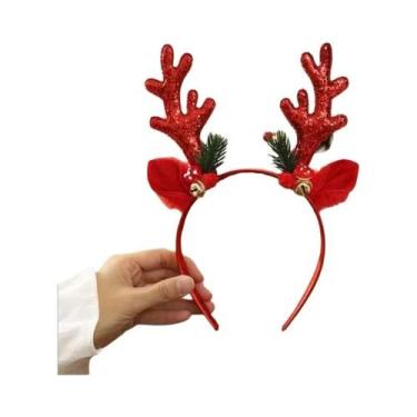 Imagem de Conjunto De Faixas De Cabelo Com Orelhas De Cervo De Natal, Acessórios