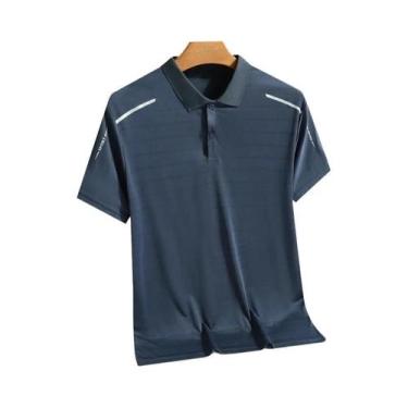 Imagem de Camisa Polo Feminina De Verão Em Seda Gelada, Secagem Rápida, Respiráv