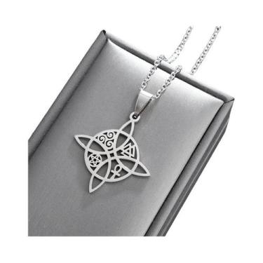 Imagem de Colar Nó Da Bruxaria Celta Irlandês: Pingente De Proteção Para Homens 