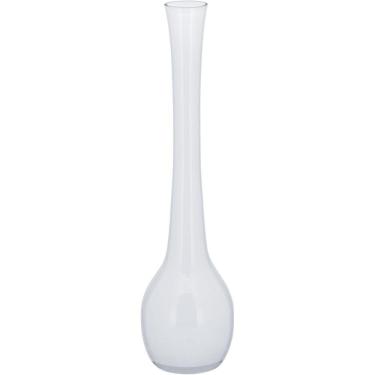 Imagem de Vaso Decorativo Enfeite Casa Vidro 40x10x10cm Branco