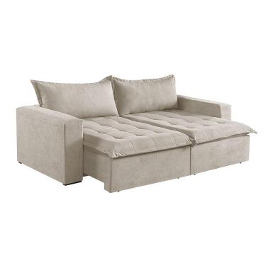 Imagem de Sofá 5 Lugares Retrátil E Reclinável M-184 Veludo Martins Creme