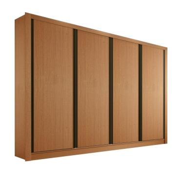 Imagem de Guarda Roupa Casal 4 Portas 4 Gavetas Milano Minastex Carvalho