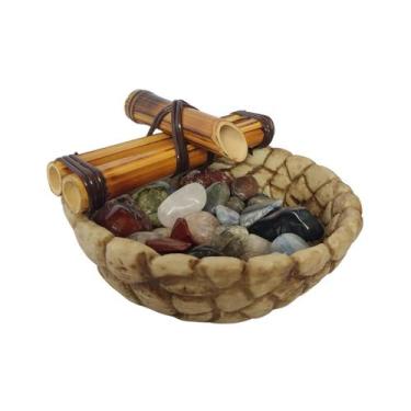 Imagem de Fonte De Mesa Agua Chafariz Biqueira Bambu Decoração Quarto - Ô Bichim