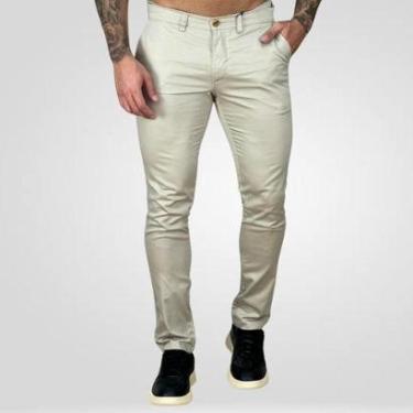 Imagem de Calça Alfaiataria Bege Masculina Skinny - Kanzo-Masculino