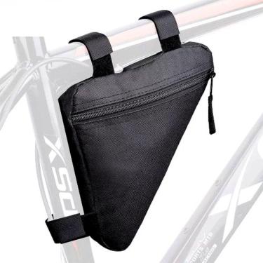 Imagem de Bolsa Porta Objetos Quadro Bicicleta Todas Triangular Preta-Unissex