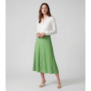 Imagem de Saia Midi Com Recorte Nas Costas Infinita Cor Verde, G, Verde