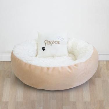 Imagem de Cama Pet Sherpa G com Almofada Personalizada com Nome - Conforto para 