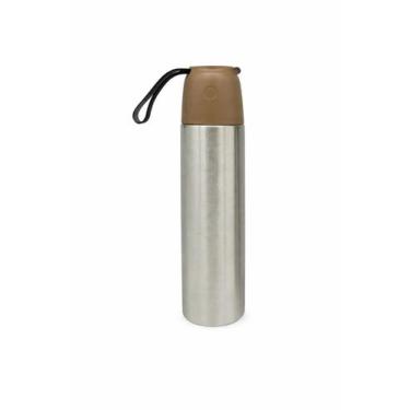 Imagem de Garrafa Térmica Click em Aço Inox 500ml Cor:Marrom - JAC PACK, Marrom