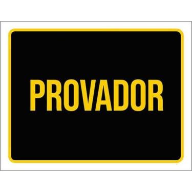Imagem de Placa Sinalização - Provador Setor Amarela - Sinalizo