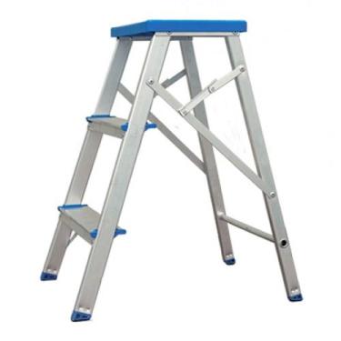 Imagem de Escada Aluminio Residencial 03 Degraus Banqueta - ALUMASA
