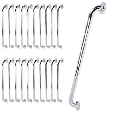 Imagem de Barra de Apoio Alça 80cm Inox Kit 20 Uni Cadeirante Idoso Banheiro Deficiente Acessibilidade Casa Hospital Segurança