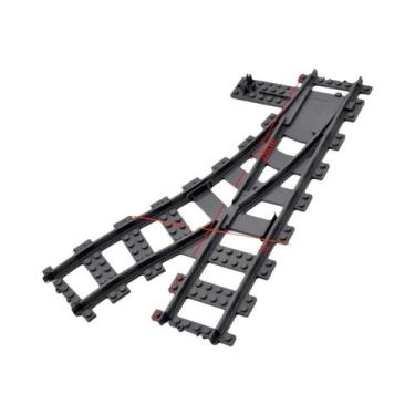 Imagem de Blocos De Montar De Trem Urbano Com Trilhos Curvos E Retos, Plataforma