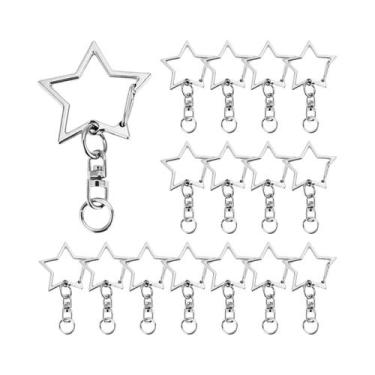 Imagem de Conjunto De Clipes De Chaveiro Em Forma De Estrela Para DIY, 10, 20, 3