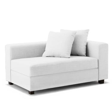 Imagem de Recamier Divã Aspen 1,60m Corino Branco - Inova Decorações