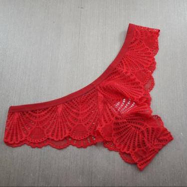 Imagem de Tanga Fio em Renda Cor:VermelhoTamanho:M - Kit Mania Lingerie, Vermelh