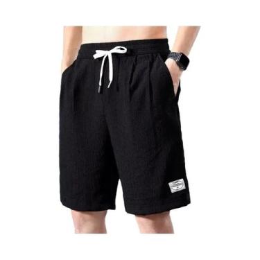 Imagem de Shorts Esportivos Masculinos De Seda XL-XXXL Finos, Cropped, Soltos, D