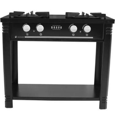 Imagem de Fogão Industrial Venâncio à Gás Bravo 2 Bocas Preto Esmaltado BR2BPR -
