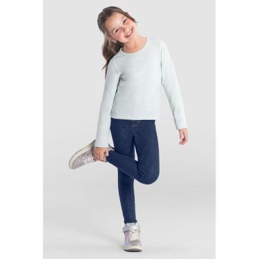 Imagem de Calça legging infantil menina em cotton jeans Brandili