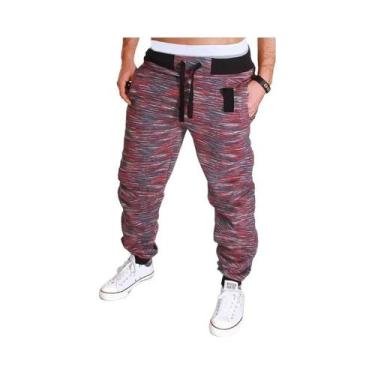 Imagem de Calças Cargo Casuais Camufladas Masculinas Com Cintura Média E Punho N