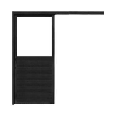 Imagem de Porta de Correr Lambri de Aluminio 215x90cm com Vidro Mini Borel - CRV