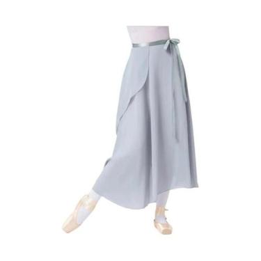 Imagem de Saia De Ballet Longa Em Chiffon Preto Para Mulheres, Ajustável Com Laç
