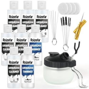 Imagem de Kit de Limpeza para Aerógrafo Roizefar com 6 Limpadores, 2 Diluentes e