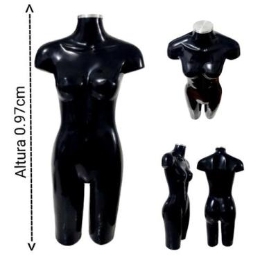 Imagem de Manequim feminino adulto (meio corpo definido N.38) na cor preto + tam