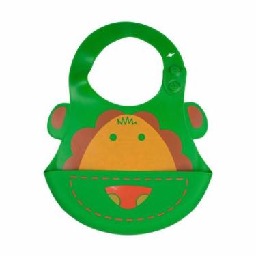 Imagem de Babador Silicone Leão Verde - KaBaby