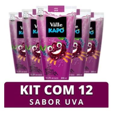 Imagem de Suco kapo uva del valle 200ml kit 12 unidades