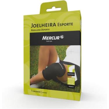 Imagem de Joelheira Mercur Elástica Preta Tamanho P