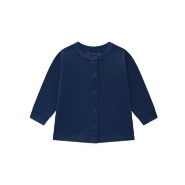 Imagem de Casaco bebê unissex de algodão brandili baby, Azul marinho, 3
