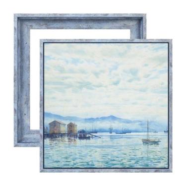 Imagem de Porta-retratos FOLKOR 8x8" Canvas Floater, pacote com 2 unidades, azul