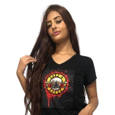 Imagem de camiseta,blusa feminina GUNS N ROSES - shel bordados, M