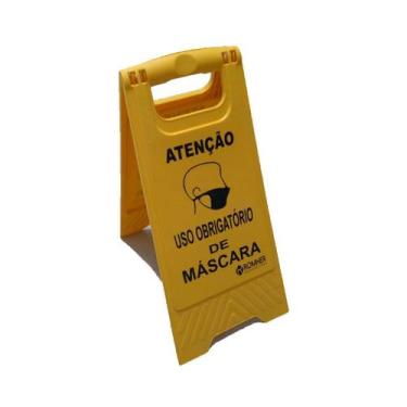 Imagem de Conj 4 Placa Sinalizadora Uso Obrigatório de Máscara - Rohmer
