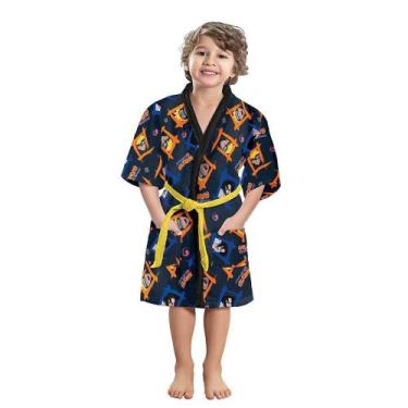Imagem de Roupão Aveludado Infantil Estampado Naruto Lepper, P